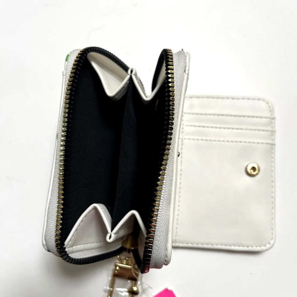 NWT Betsey Johnson Cherry Print Zip Around Wallet Keychain ID Card Holder - Picture 5 of 5